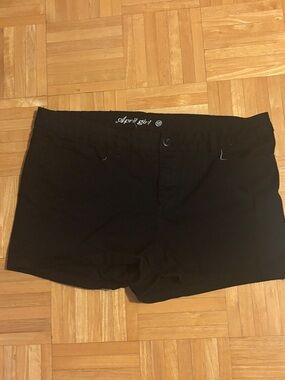 April Girl Black Women's Jean Shorts - Classic Mid Rise